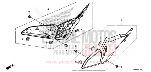 COPERTURA LATERALE CBR650RAK di 2019